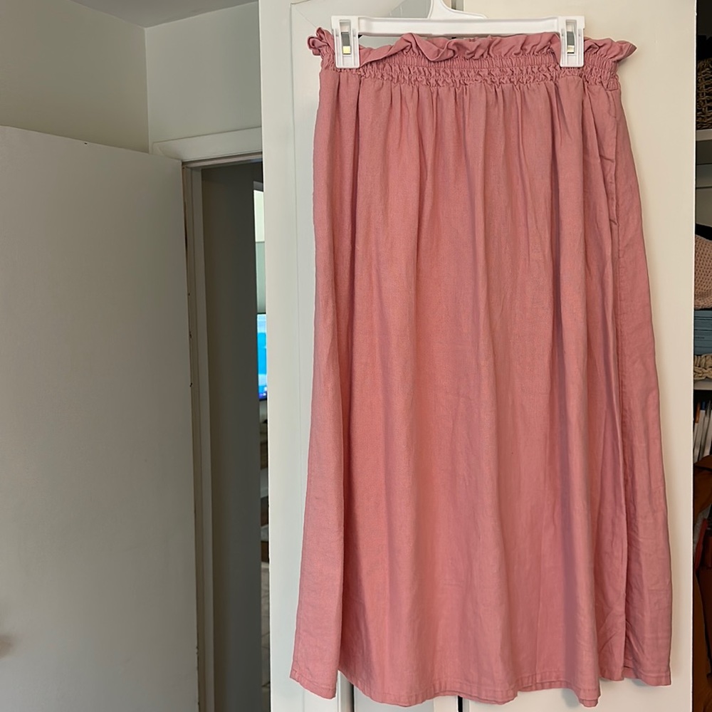 A new day pink midi skirt